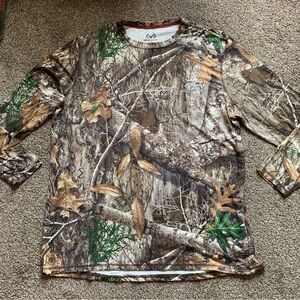 Real Tree Scent Control Camouflage Long Sleeve Hunting Shirt 2XL